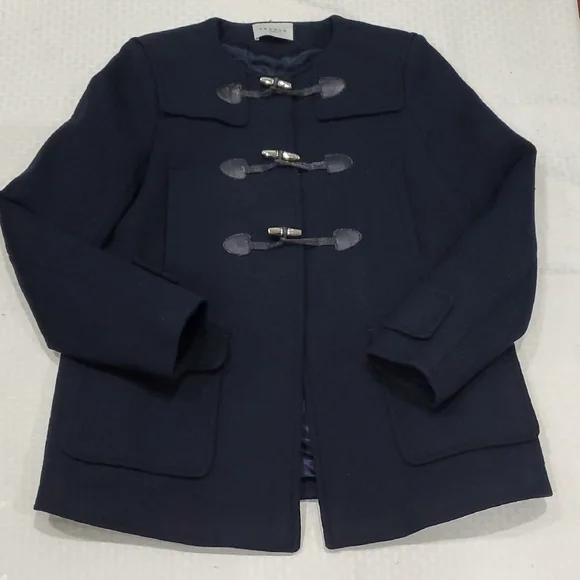 Sandro Women's Navy Toggle Pea Coat - Picture 12 of 17